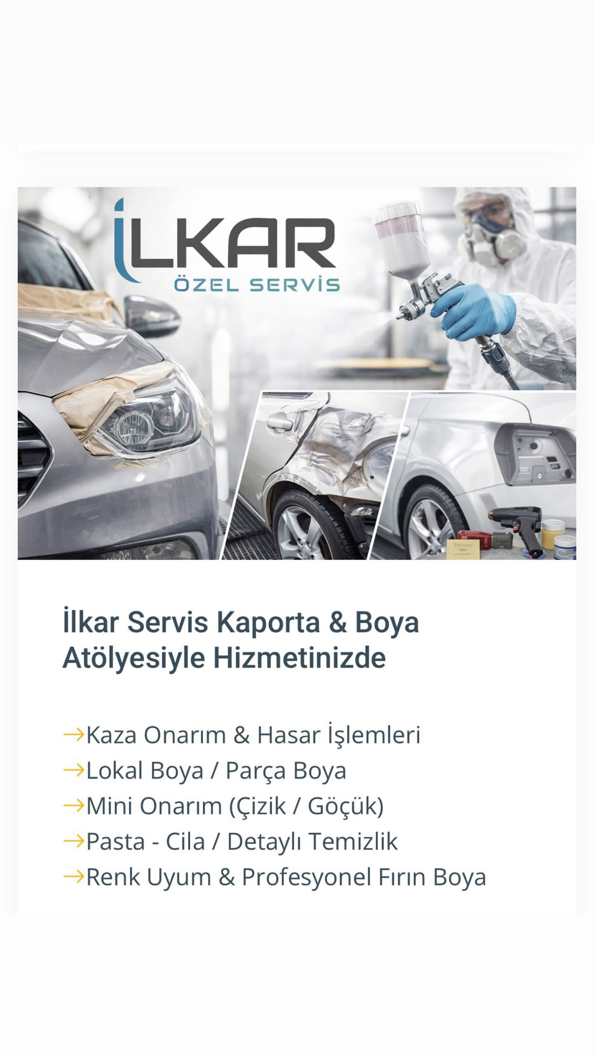 Aracınızın Değerini ve Estetiğini Koruyun: İlkar Servis Kaporta & Boya Hizmetleri